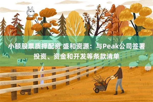 小额股票质押配资 盛和资源：与Peak公司签署投资、资金和开发等条款清单