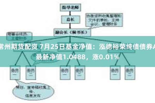 常州期货配资 7月25日基金净值：泓德裕荣纯债债券A最新净值1.0488，涨0.01%