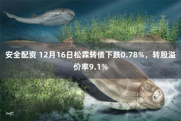 安全配资 12月16日松霖转债下跌0.78%，转股溢价率9.1%