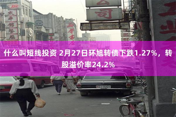 什么叫短线投资 2月27日环旭转债下跌1.27%，转股溢价率24.2%